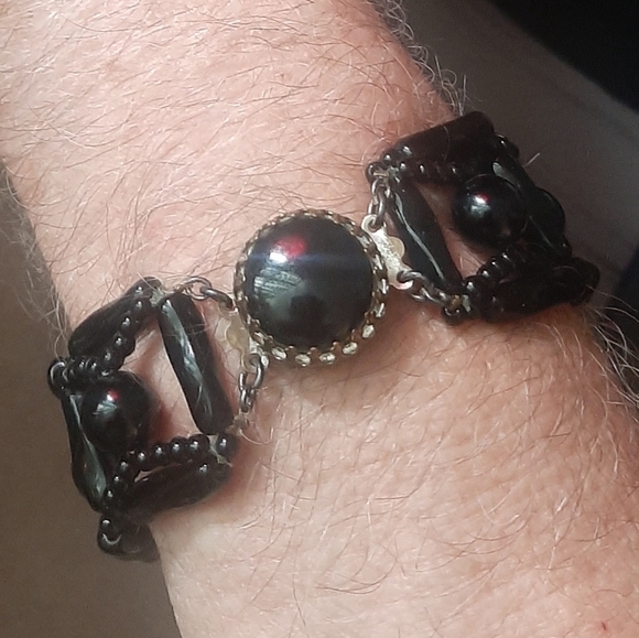 Antique black coral bracelet - Picture 6 of 6